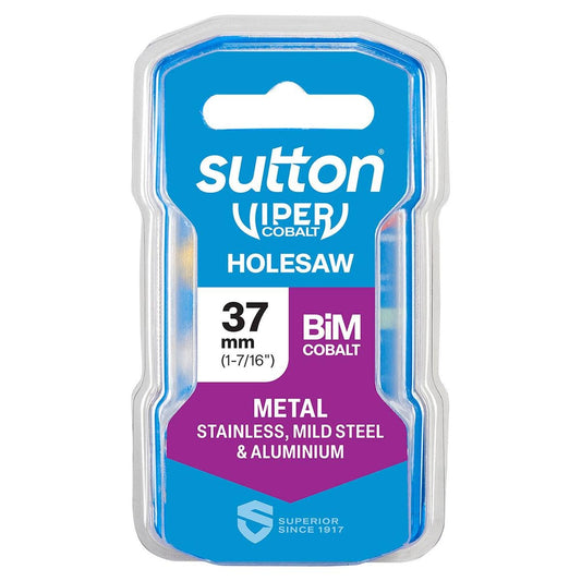 Sutton Tools 37mm Viper Cobalt Bi Metal Holesaw - Durable Cutting Tool - Auzzistore