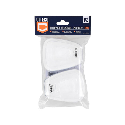 Citeco P2 Replacement Cartridge with Adaptor - 110mm x 90mm x 70mm - 94% Filtration Efficiency - Auzzistore