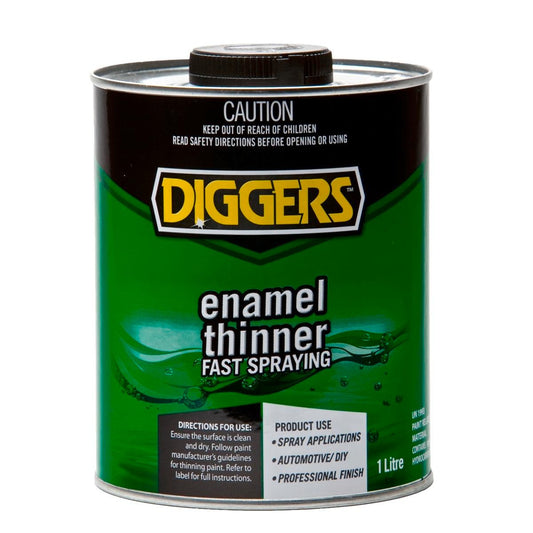 DIGGERS™ Enamel Thinner - 1 Litre - Thinner Liquid - Low VOC - Auzzistore