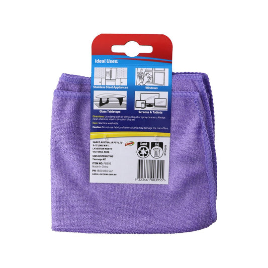 Mr Clean Glass Stainless Steel Microfibre Cloth 3 Pack - 30 x 30 cm - Streak-Free Cleaning – view 2