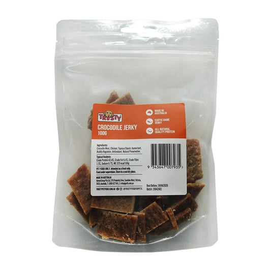Trusty Crocodile Jerky Dog Treats - 100g - All-Natural Protein - Soft Texture - Auzzistore