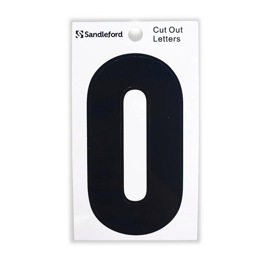 Sandleford 85mm Black Cut Out Self Adhesive House Letter O - Auzzistore