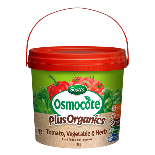 Scotts Osmocote Plus Organics - 1.5kg - Controlled Release Fertiliser - Safe for Vegetables - Auzzistore