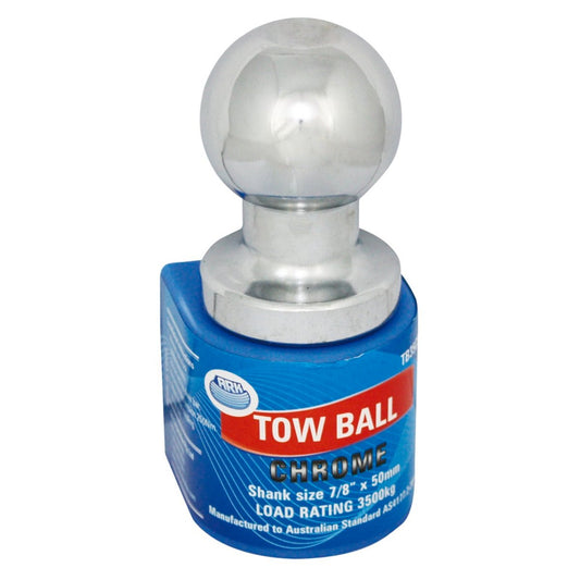 Ark 50mm Towball - Chrome Finish - 3500kg Capacity - Steel - Durable