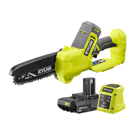 Ryobi 18V ONE+ 6” Pruning Saw Kit - 152mm - 2.0Ah Battery & Charger