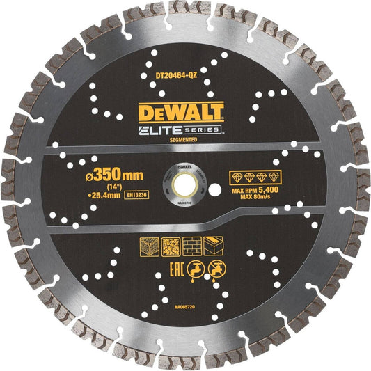 Dewalt 350mm Segmented Diamond Blade dt20464 Qz - All Purpose - Durable - Auzzistore