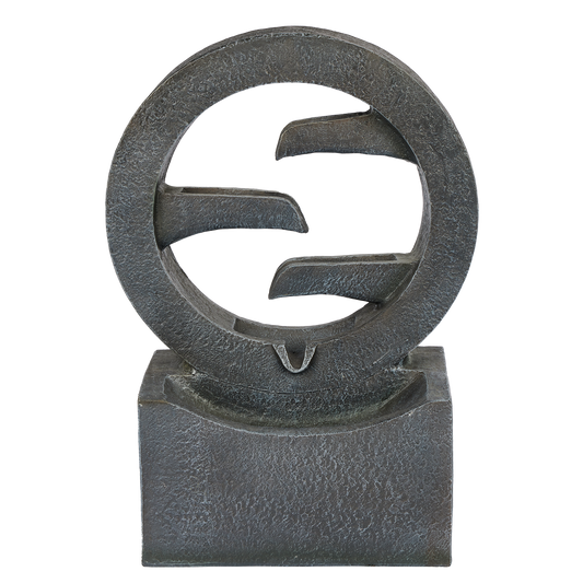 Northcote Pottery Symphonic Circles Water Feature - 34 x 17 x 48cm - Indoor/Outdoor - Easy Installation - Integrated Lighting