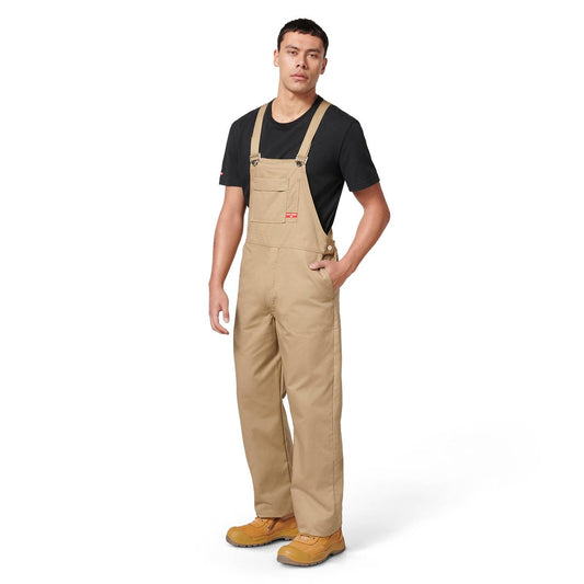 Hard Yakka Khaki Bib Brace Overalls Size 102 - Durable Cotton Drill - Practical Design – view 2