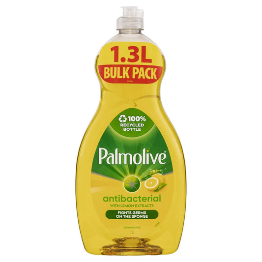 Palmolive Antibacterial Lemon Dishwashing Liquid 1.3L - Tough on Grease - Made in Australia - Auzzistore