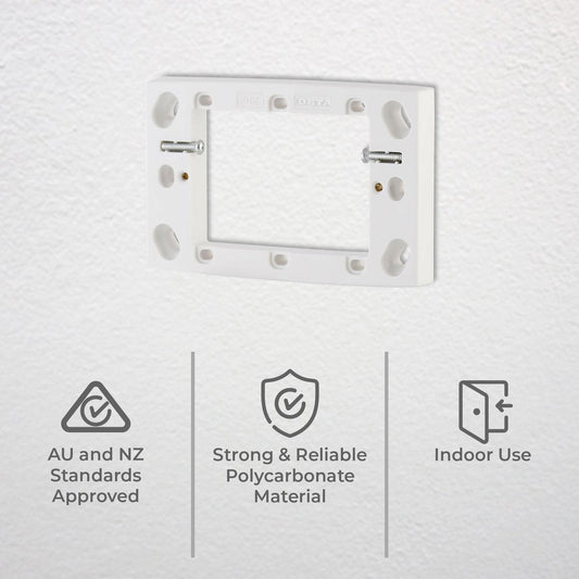 Deta Shallow Mounting Block 5 Pack - 14mm Deep Polycarbonate - Durable – view 2 - Auzzistore