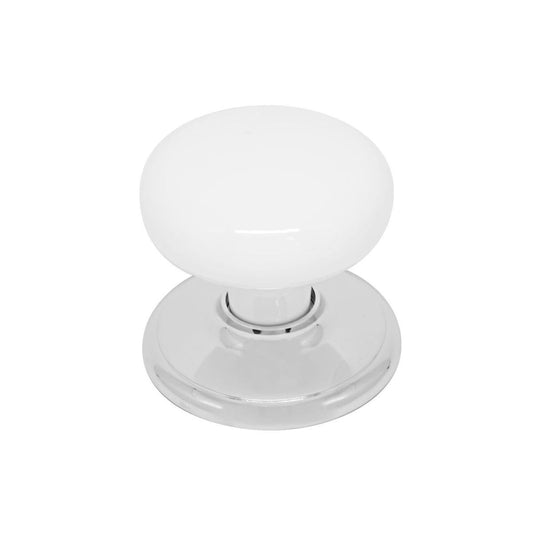 Ikonic White Heritage Door Knob - 60mm Metal - Classic Style - Durable - Auzzistore