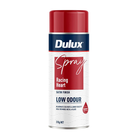 Dulux Spray Paint 310g Low Odour Satin Racing Heart - 0.3L - Indoor Use - Auzzistore