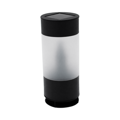 Click Village Solar LED Pathway Bollard - Pack of 10 - Black Stainless Steel - Outdoor Use
