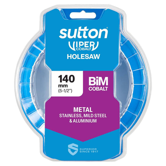 Sutton Tools 140mm Viper Cobalt Bi Metal Holesaw - Durable, Precision Cutting - Auzzistore