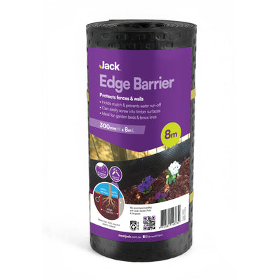 Jack Garden Edging 300mm x 8m Recycled Plastic Protects Mulch
