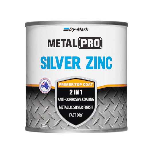 Dy-Mark 250ml Silver Zinc MetalPro Metal Paint - Auzzistore