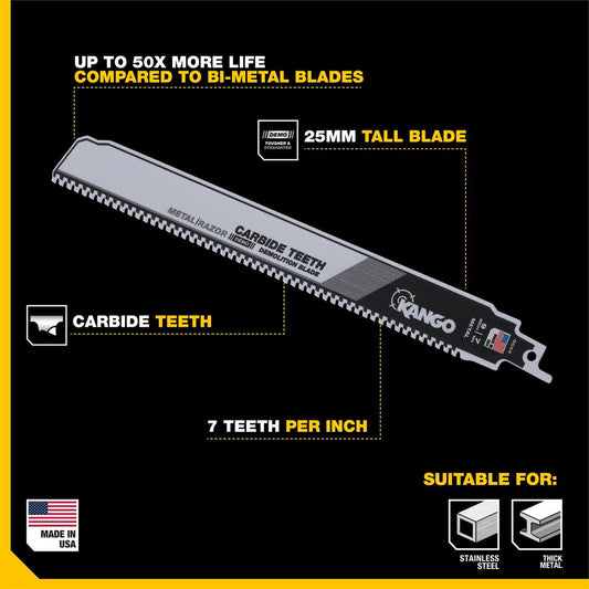 Kango Reciprocating Blade - 9" - Carbide Teeth - 7 TPI – view 2