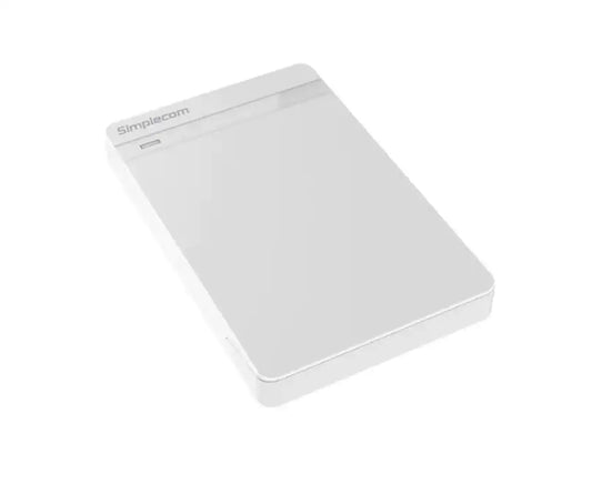 Simplecom SE203 Tool Free 2.5" SATA HDD SSD to USB 3.0 Hard Drive Enclosure White