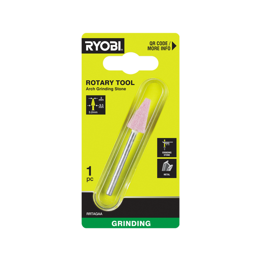 Ryobi Rotary Arch Grinding Stone - 9.5mm - High-Grade Aluminium Oxide - Sharpening & Grinding Tool - Auzzistore