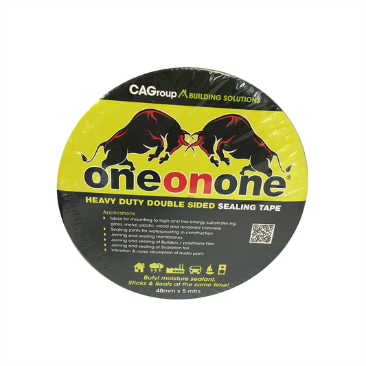 One on One Double Sided Sealing Tape - 48mm x 5m - Butyl Rubber - Waterproof