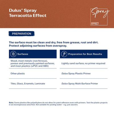 Dulux Spray Paint Effects 300g Terracotta Concrete - Textured Finish