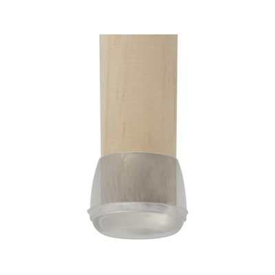 Surface Gard Clear Round Chair Tip 20mm Plastic 4 Pack Easy Glide
