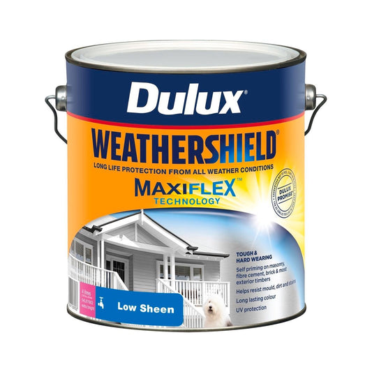 Dulux Weathershield Exterior Paint - Extra Bright - 4L - Low Sheen - 4L - Auzzistore