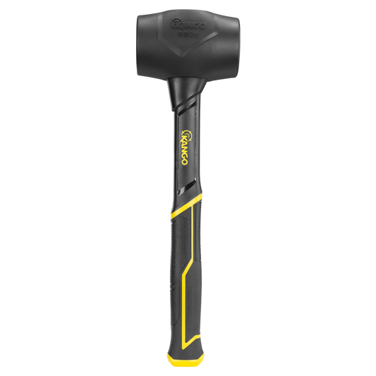 Kango 680g Black Rubber Mallet - High Density Rubber - Durable Design - Black - Auzzistore