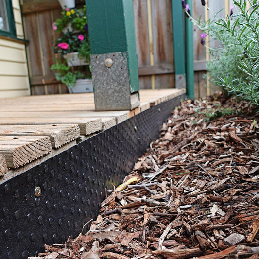 Jack Garden Edging 300mm x 8m Recycled Plastic Protects Mulch – view 2 - Auzzistore