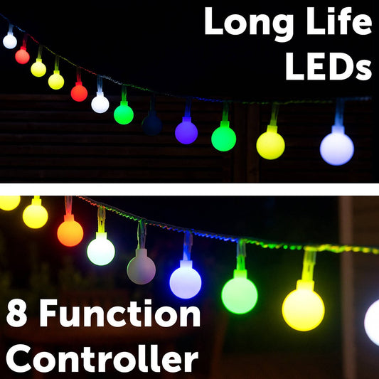 Arlec RGB Ball Lights - 18mm - Plastic - Colour Changing – view 2 - Auzzistore