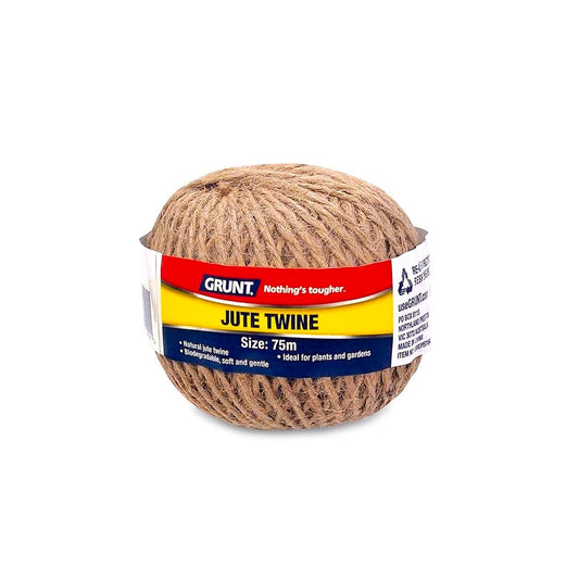 Grunt Jute Twine 75m Natural Fiber Multi-Purpose Garden Rope - Auzzistore