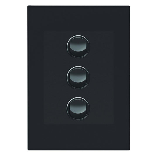 Hpm Vivo 3 Gang Wall Switch - 85mm Plastic - Reliable Easy Install - Auzzistore