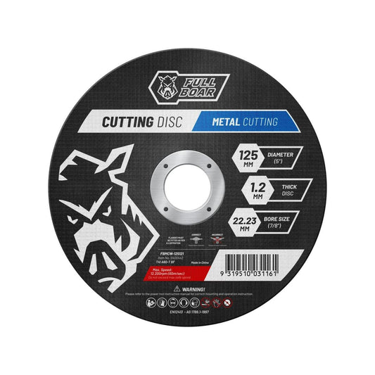 Full Boar Metal Cutting Disc - 125mm - 1.2mm Thickness - Quick Cutting - Auzzistore