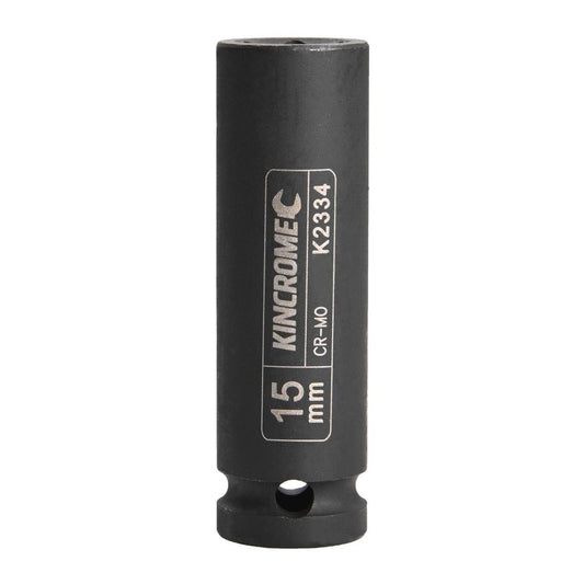 Kincrome Deep Impact Socket - 15mm - Cr-Mo - Rust Resistant - Auzzistore
