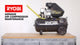 Ryobi Airwave Air Compressor 50L 2.0HP Metal Plastic Easy Move