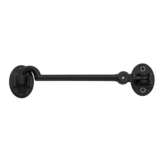 Delf Architectural Cabin Hook - 150mm - Matt Black - Silent Pattern - Auzzistore