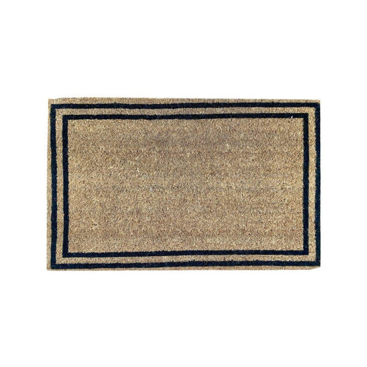 Bayliss Black Balmain Border Mat - 50 x 80cm - Durable Coconut Fibre