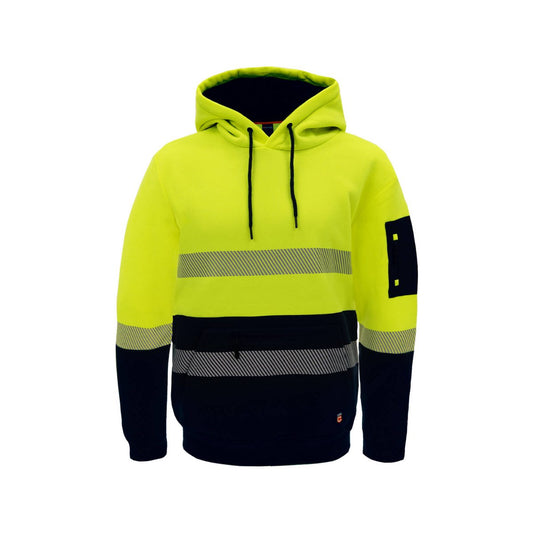 Citeco Yellow Hi Vis Taped Hoodie - XL - UPF 50+ - Reflective Tape