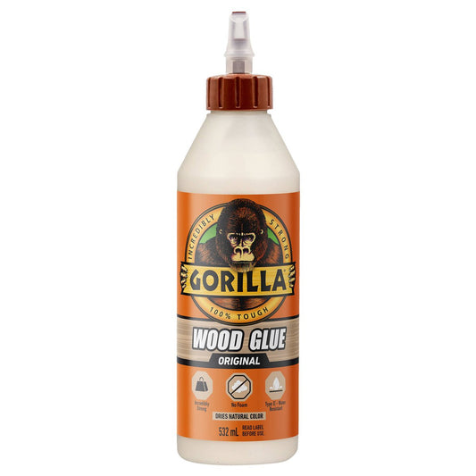 Gorilla Wood Glue 532ml High Strength Adhesive Indoor Outdoor Use