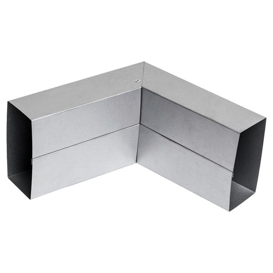Fielders Zincalume Downpipe Elbow 100 x 50mm - 90-Degree Bend - Zinc - Auzzistore