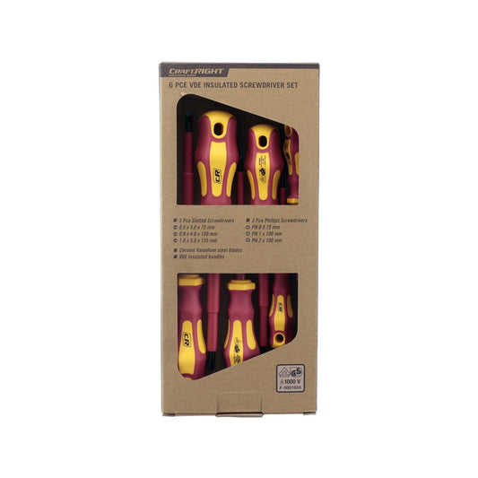 Craftright Insulated Screwdriver Set - 6 Piece - CR-V Steel - VDE Certified – view 2