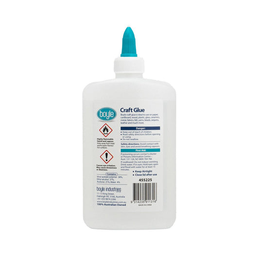 Boyle Adhesive Craft Glue 225ml - Quick Drying - Clear – view 2 - Auzzistore