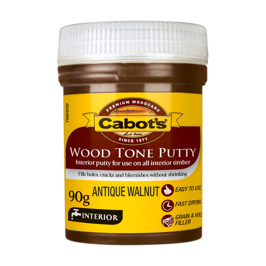 Cabot Wood Tone Putty - Antique Walnut - 90g - Water Based - Fast Drying - Auzzistore