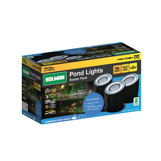 Holman Pond Lights - 3 Pack - Stainless Steel - Bluetooth Controlled – view 2