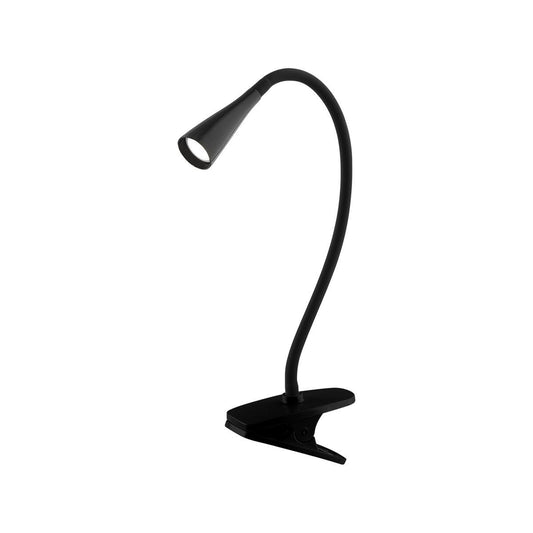 Verve Design 23.5cm Black LED Dale Clip Lamp - Metal & Plastic - Flexible