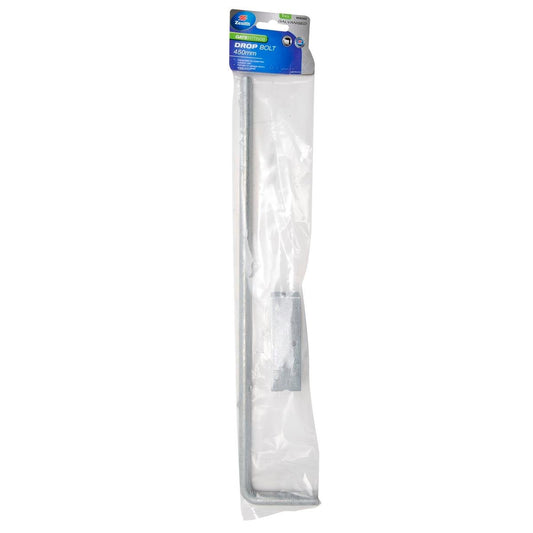 Zenith Drop Bolt - 450mm - Galvanised Steel - Easy Install - Auzzistore