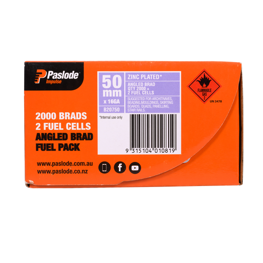 Paslode Angle Brad - 50mm - Zinc Plated - 2000 Pack – view 2 - Auzzistore