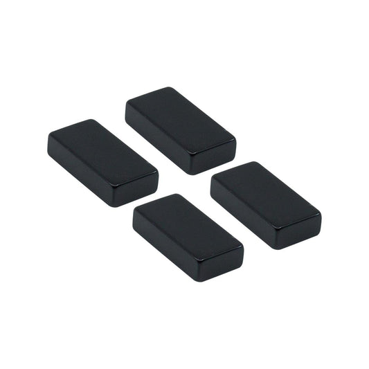 Everhang Rare Earth Block Magnet 4 Pack - 25 x 12.5mm - Black - Strong Neodymium