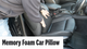 All Set Black Memory Foam Car Pillow - Ergonomic Support - 335mm x 320mm x 120mm