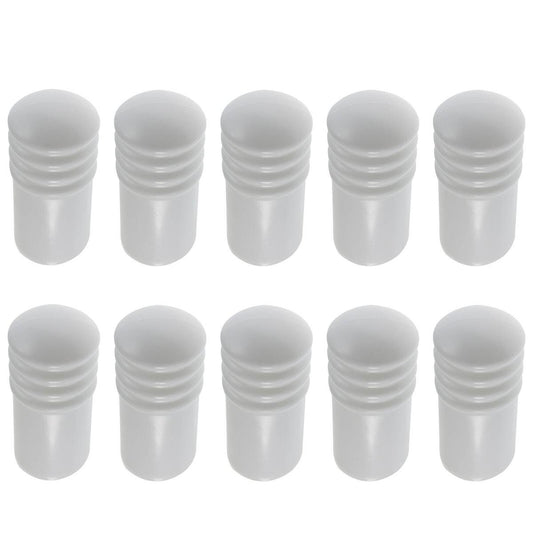 Adoored 75mm White Cushion Door Stop 10 Pack - Plastic - Wall Protection - Auzzistore
